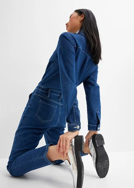 Combinaison En Jean Straight, Cropped 7 Combinaison En Jean Straight, Cropped - Afbeelding 5