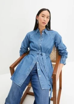 Rainbow Long Chemisier à Manches Longues Au Look Actuel En Denim Léger -Venus Mode Winkel 23210736 sFWrCwrs