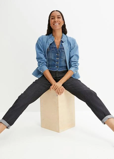 Jean Mom Taille Haute, Stretch 9 Jean Mom Taille Haute, Stretch - Afbeelding 7