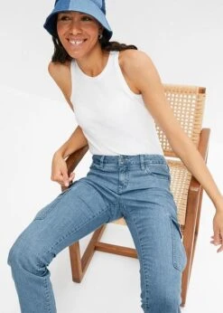 Rainbow Jean Cargo Straight Délavé 14 Rainbow Jean Cargo Straight Délavé -Venus Mode Winkel 23214445 Knbp6jr4