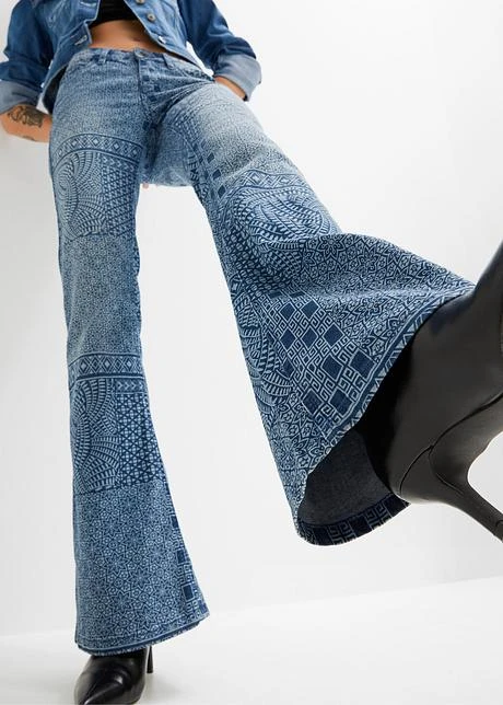 Rainbow Jean Flare Avec Mélange De Motifs 7 Rainbow Jean Flare Avec Mélange De Motifs - Afbeelding 5