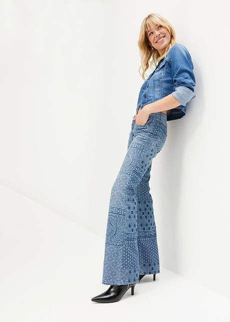 Rainbow Jean Flare Avec Mélange De Motifs 10 Rainbow Jean Flare Avec Mélange De Motifs - Afbeelding 8