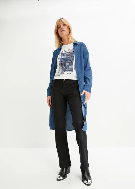 Rainbow Pantalon Business Bootcut à Fines Rayures 6 Rainbow Pantalon Business Bootcut à Fines Rayures - Afbeelding 4