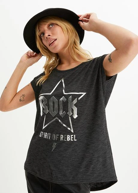 Rainbow T-shirt Long à Imprimé Argenté 4 Rainbow T-shirt Long à Imprimé Argenté - Afbeelding 2