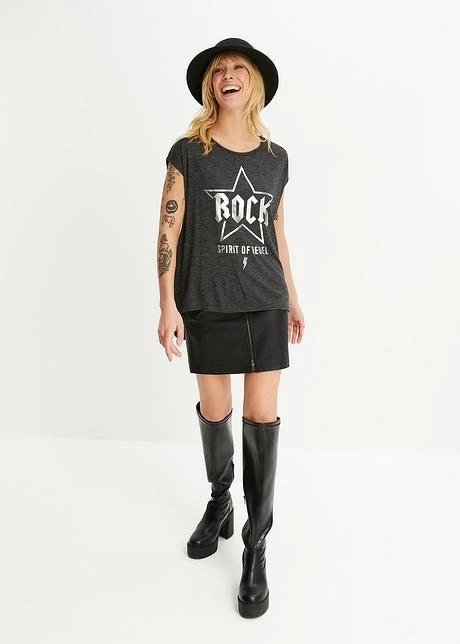 Rainbow T-shirt Long à Imprimé Argenté 6 Rainbow T-shirt Long à Imprimé Argenté - Afbeelding 4