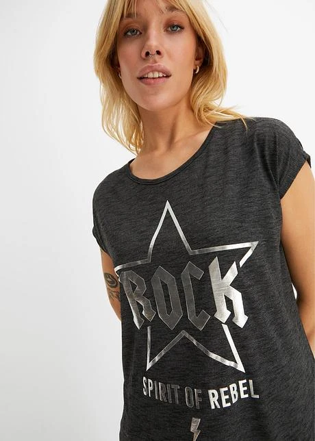 Rainbow T-shirt Long à Imprimé Argenté 7 Rainbow T-shirt Long à Imprimé Argenté - Afbeelding 5