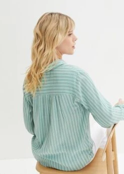 Blouse Effet Froissé à Manches Longues -Venus Mode Winkel 23219012 i16IPQAd