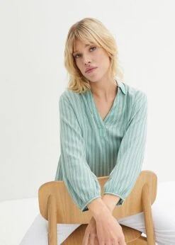 Blouse Effet Froissé à Manches Longues -Venus Mode Winkel 23219017 xos2dVRa