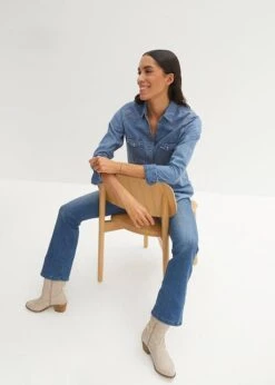 Chemise En Jean Manches Longues -Venus Mode Winkel 23221233 ARugjIHS