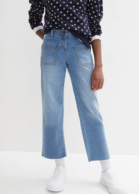 Jupe-culotte Fille En Jean, Wide Leg 4 Jupe-culotte Fille En Jean, Wide Leg - Afbeelding 2