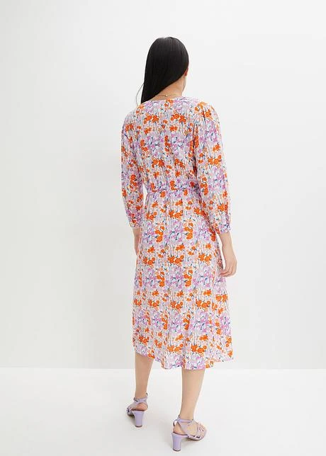 Rainbow Robe Midi Fendue Sur Le Devant En Viscose Texturée 5 Rainbow Robe Midi Fendue Sur Le Devant En Viscose Texturée - Afbeelding 3