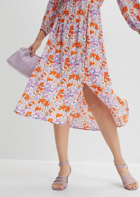 Rainbow Robe Midi Fendue Sur Le Devant En Viscose Texturée 8 Rainbow Robe Midi Fendue Sur Le Devant En Viscose Texturée - Afbeelding 6