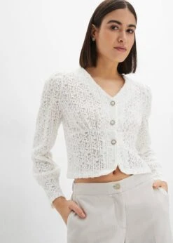 Gilet En Maille Avec Boutons Décoratifs -Venus Mode Winkel 23223888 MpbT7jZS