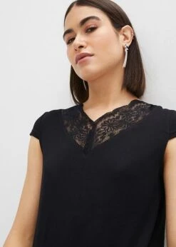 T-shirt Avec Dentelle -Venus Mode Winkel 23223899 N9B9mMly