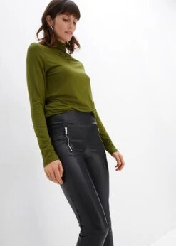 Pantalon PU étroit Avec Zips -Venus Mode Winkel 23224003 lQwKJcrb