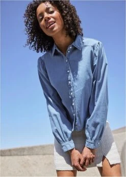 Chemisier En Jean Avec Manches Bouffantes -Venus Mode Winkel 23224088 lVqsVSIQ