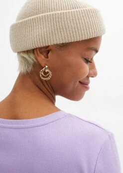 Rainbow T-shirt Côtelé à Manches Trompette En Coton -Venus Mode Winkel 23225461 QlQ7EuaI