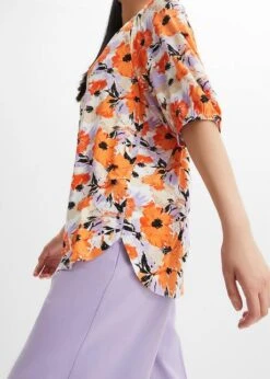 T-shirt à Col V Et Manches 3/4 -Venus Mode Winkel 23226034 gjG1lqZe