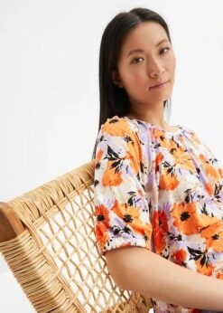 T-shirt à Col V Et Manches 3/4 -Venus Mode Winkel 23226040 PNrfM5XZ