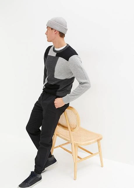 Rainbow Pantalon Chino Taille élastiquée Loose Fit, Jambes Droites 6 Rainbow Pantalon Chino Taille élastiquée Loose Fit, Jambes Droites - Afbeelding 4