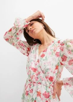 Robe Longue Imprimée à Volants En Polyester Recyclé -Venus Mode Winkel 23226765 qHSUClhK