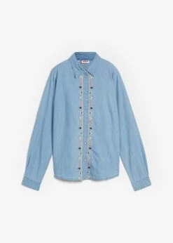 Blouse En Jean Oversize Avec Broderie