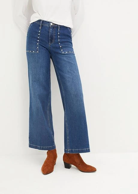 Jean Taille Moyenne, Jambe évasée, Avec Rivets 4 Jean Taille Moyenne, Jambe évasée, Avec Rivets - Afbeelding 2