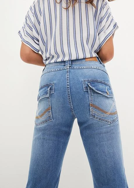 Jean Straight Taille Moyenne, Extensible 7 Jean Straight Taille Moyenne, Extensible - Afbeelding 5