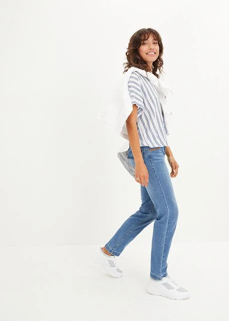 Jean Straight Taille Moyenne, Extensible 6 Jean Straight Taille Moyenne, Extensible - Afbeelding 4