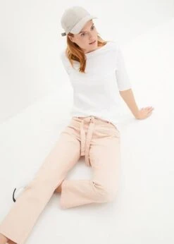 Pantalon En Twill Droit Avec Ceinture à Nouer -Venus Mode Winkel 23229747 7R62JQ4w