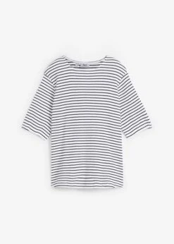 T-shirt Rayé à Demi-manches En Jersey Texturé 18 T-shirt Rayé à Demi-manches En Jersey Texturé -Venus Mode Winkel 23229773 xzlFKeEa