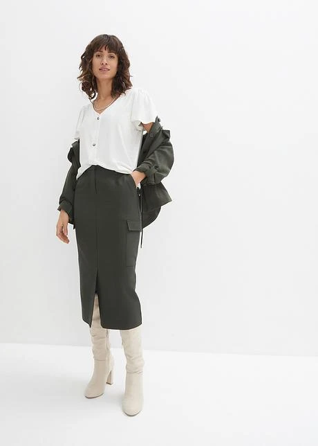 Chemisier En Jersey Avec Patte De Boutonnage 6 Chemisier En Jersey Avec Patte De Boutonnage - Afbeelding 4