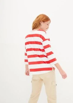 T-shirt à Manches 3/4 Et Fente Sur Le Côté, Coton -Venus Mode Winkel 23230290 lGY756Rc