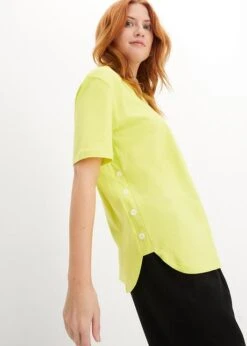 T-shirt à Boutons Sur Le Côté, Coton 14 T-shirt à Boutons Sur Le Côté, Coton -Venus Mode Winkel 23230320 k5R5Af5z