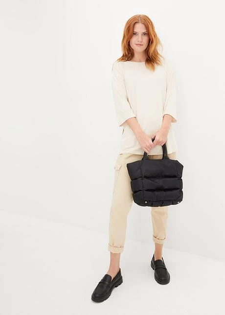 T-shirt En Viscose, Col Bateau, Manches 7/8 Et Longue Fente Sur Le Côté 6 T-shirt En Viscose, Col Bateau, Manches 7/8 Et Longue Fente Sur Le Côté - Afbeelding 4