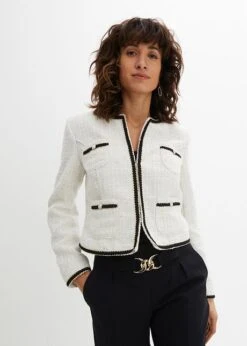 Blazer En Tweed Bouclé Avec Fil Lurex -Venus Mode Winkel 23231116 ih6pao1X