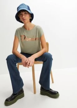 Rainbow T-shirt Long Avec Inscription En Relief -Venus Mode Winkel 23231839 07auZxnf