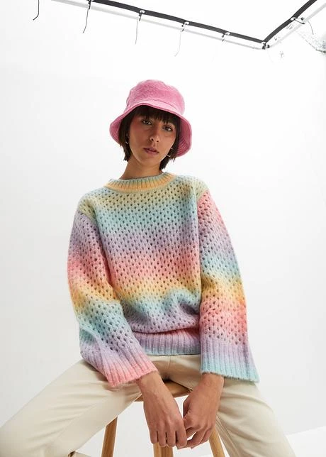 Rainbow Pull En Maille à Effet Ombré 9 Rainbow Pull En Maille à Effet Ombré - Afbeelding 7