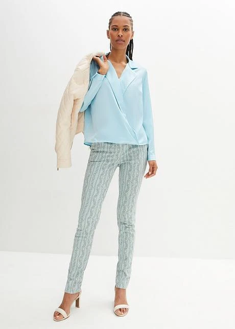 Blouse En Satin, Effet Cache-cœur 6 Blouse En Satin, Effet Cache-cœur - Afbeelding 4