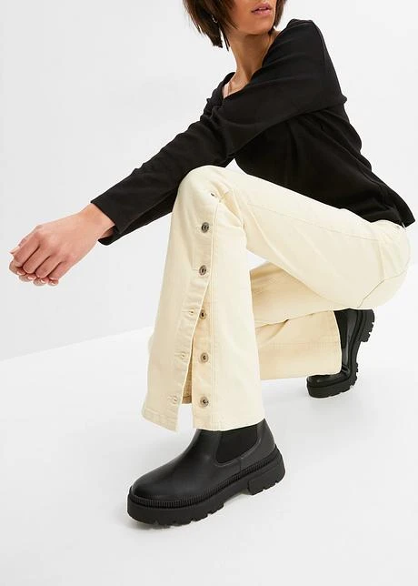 Rainbow Pantalon En Twill Avec Ceinture Et Jambes Boutonnées 8 Rainbow Pantalon En Twill Avec Ceinture Et Jambes Boutonnées - Afbeelding 6