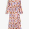 Rainbow Robe Midi Fendue Sur Le Devant En Viscose Texturée -Venus Mode Winkel 23233128 hr6lFFaL