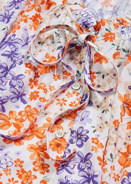 Blouse Ample, Texturée Et Volantée, Forme Trapèze, Imprimée, Manches 3/4 9 Blouse Ample, Texturée Et Volantée, Forme Trapèze, Imprimée, Manches 3/4 - Afbeelding 7