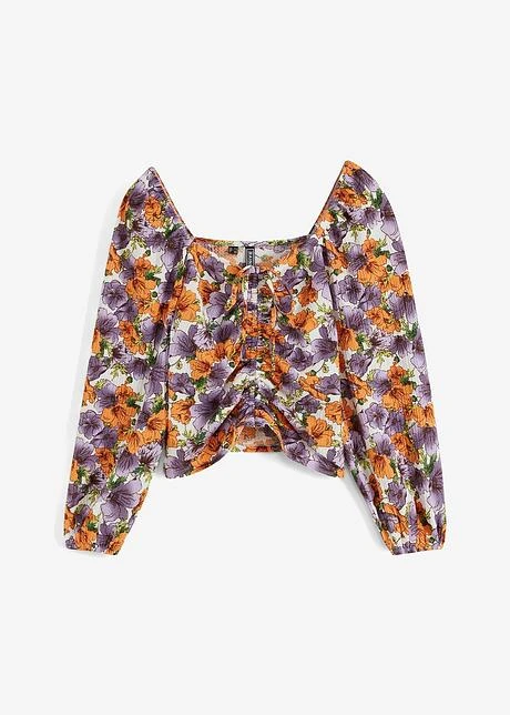 Rainbow T-shirt Manches Longues Imprimé Avec Fronces 3 Rainbow T-shirt Manches Longues Imprimé Avec Fronces