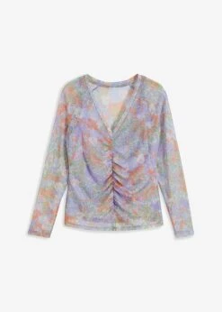 Rainbow T-shirt Manches Longues En Mesh Doublé