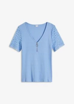 T-shirt Côtelé à Fermeture Zippée -Venus Mode Winkel 23233784 5UCyl9BQ