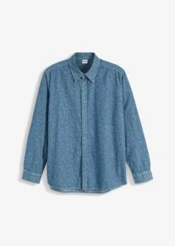 Chemise En Jean Imprimée, Manches Longues
