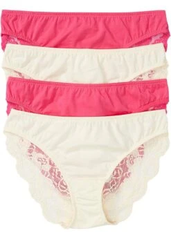 Lot De 4 Slips Avec Dentelle