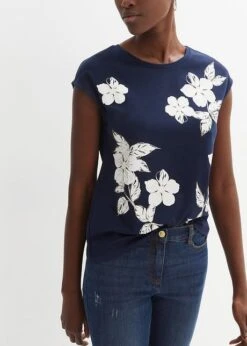 T-shirt à Motif Floral -Venus Mode Winkel 23235260 NUHi1e94