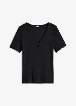 T-shirt Côtelé à Fermeture Zippée