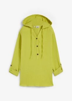 Blouse En Gaze De Coton à Capuche -Venus Mode Winkel 23236809 2bndY64i